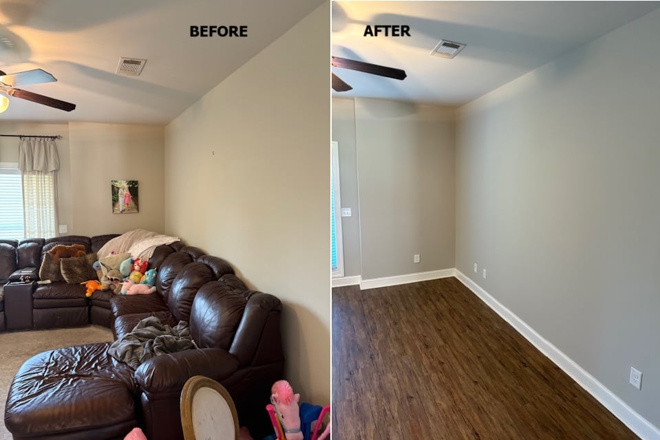 Auburn Alabama Condominium Color Change Benjamin Moore HC172 Revere Pewter