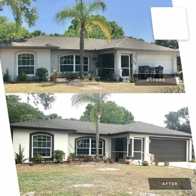 Before and After Exterior  House Painting