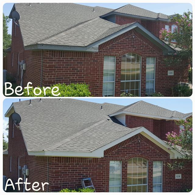 Before and after house eaves repainting