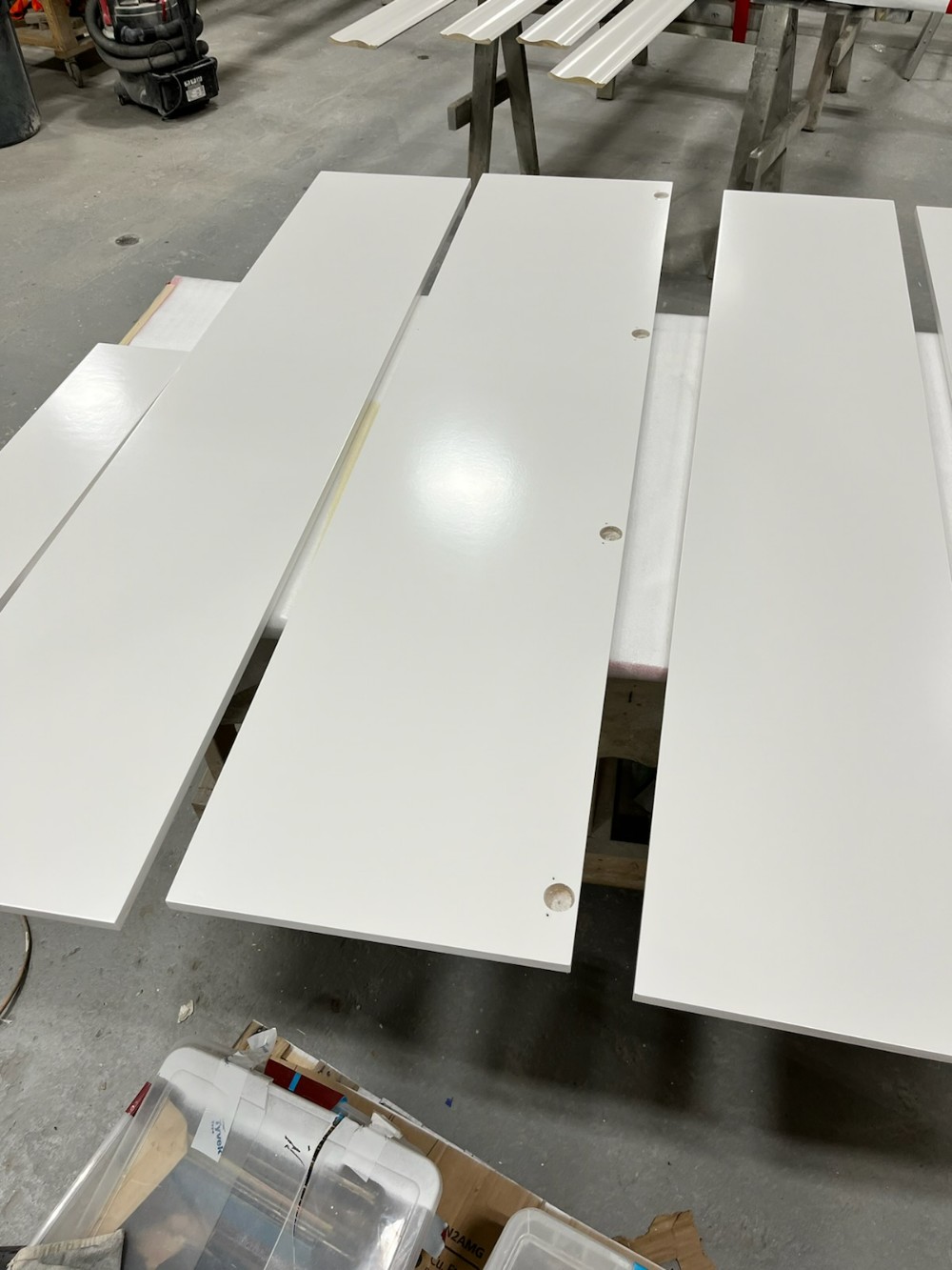 Cabinet painting in the shop
