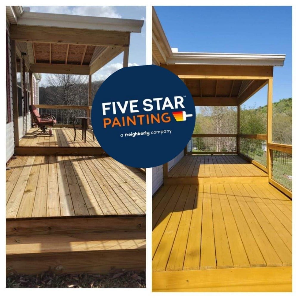 Deck staining