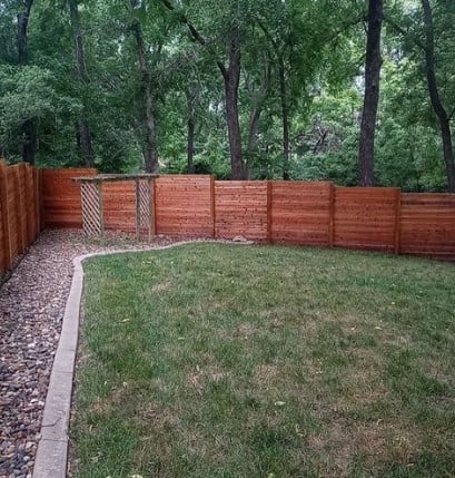 Five Star Painting can have your fence looking great! Paint or stain we can help with your needs! Give us a call (816)521-6444 #fivestarpaintingofnkansascity #fivestarpaintingofOP #homeimprovement #stain #fence #backyard #stainingwood