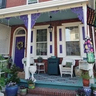 Entry Door, Front Porch, Vibrant Paint, Shutters, Sherwin-Williams, Delaware Painting, Residential Painting, Exterior Painting, Color Consultation, Color Consultant, Remodeling, Expert Painting