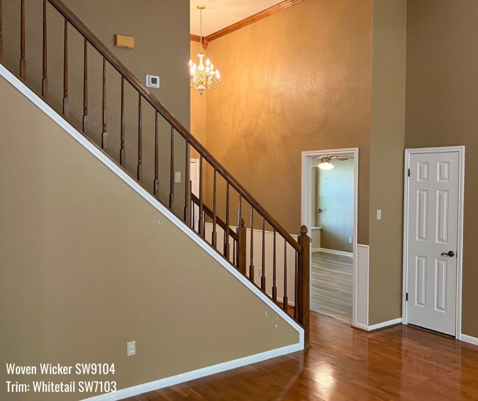 Home Interior, Walls: Woven Wicker SW9104, Trim: Whitetail SW7103