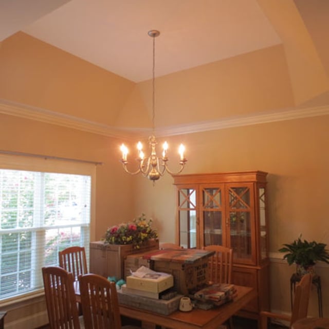 dining room painting, vaulted ceiling, Summerfield, interior painting, professional painting