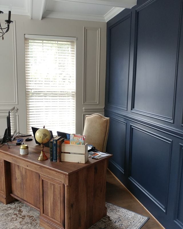 home office painting, accent walls, interior painting, color consultation, color selection