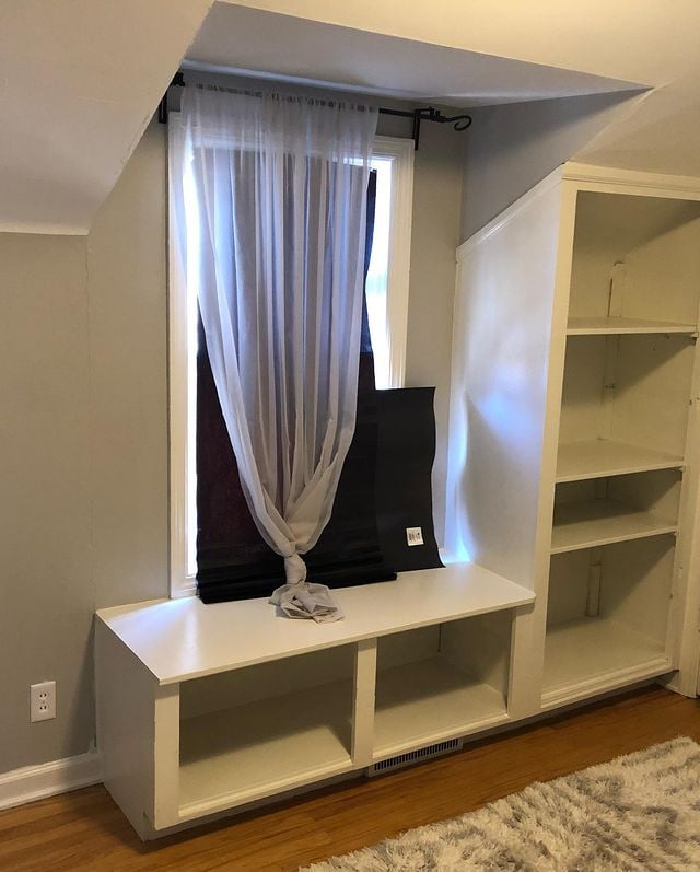 Painted book case