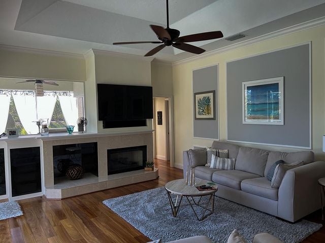 Painted living room