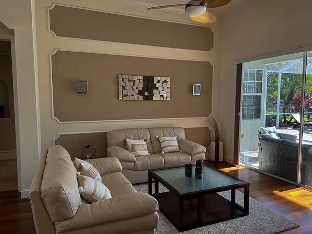 Painted living room