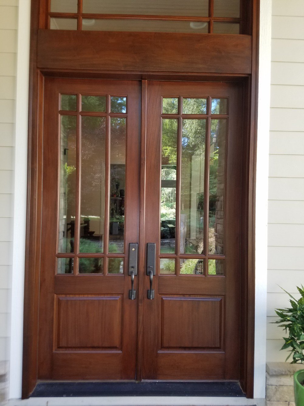 Restained Front Door