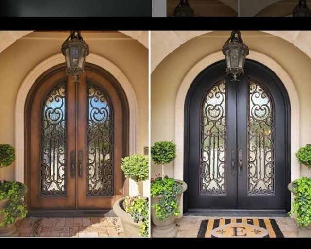 What do you guys think? Stained wood or painted black?