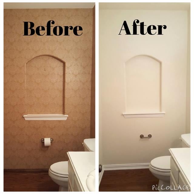 before and after bathroom