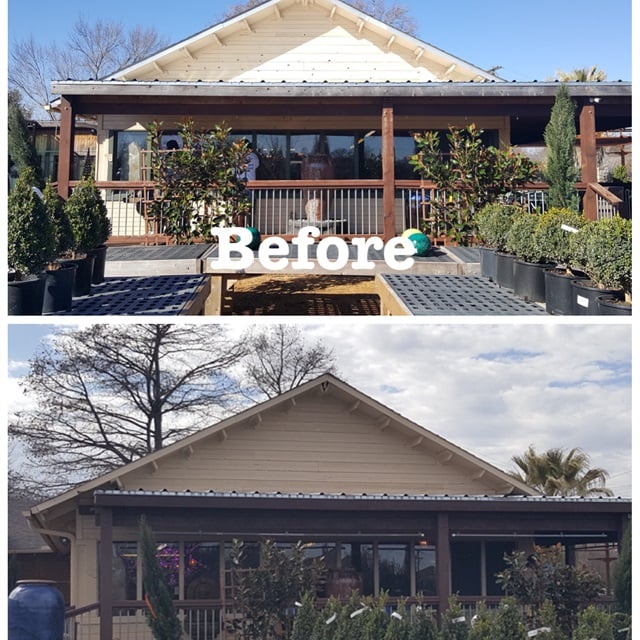 before and after deck