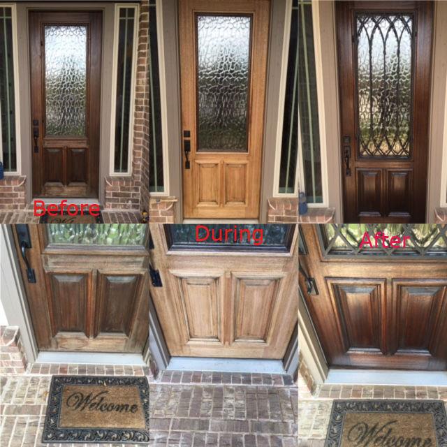 before and during front door update