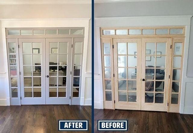 door trim painted cream