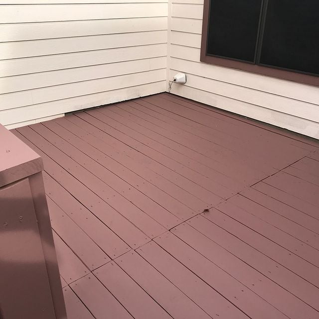 faded red deck