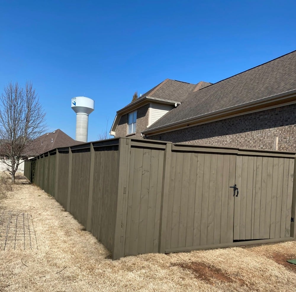 fence and backyard
