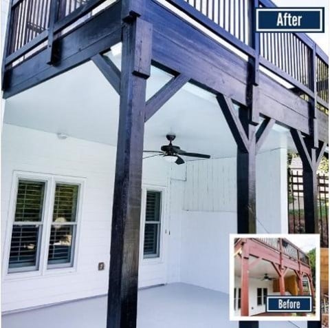repainted pergola