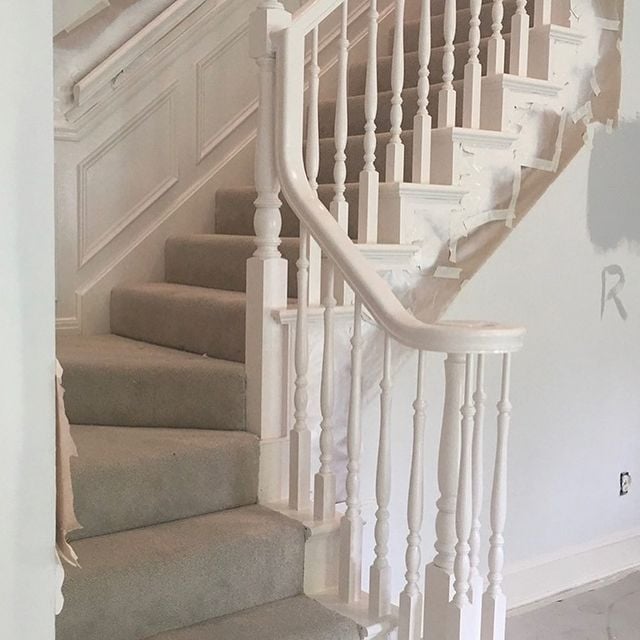 stair case after painting