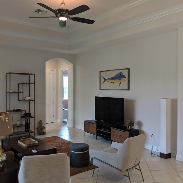 tan walls with home decor