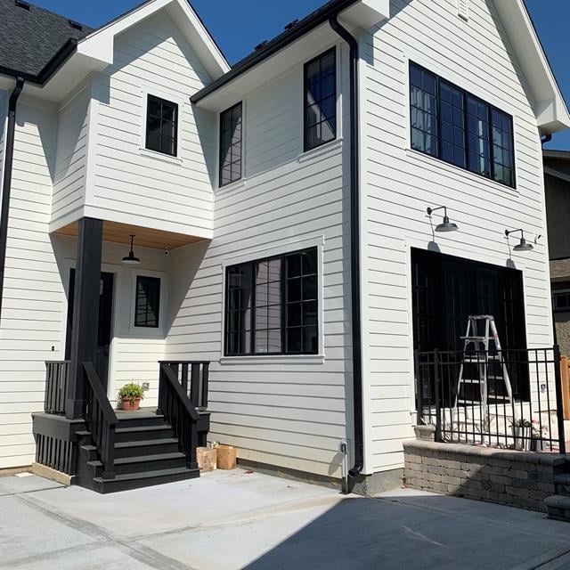 white home and driveway 