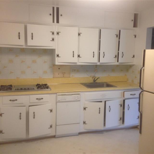 white kitchen countertop