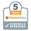 Home Advisor 5 Years Screened and Approved badge.