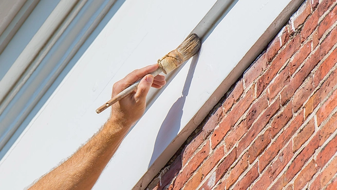 Trim on the top of an interior door.