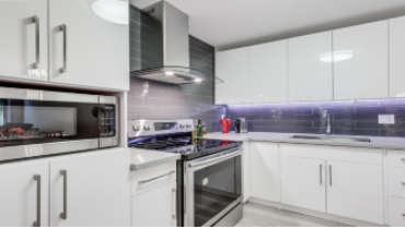 shiny newly painted kitchen