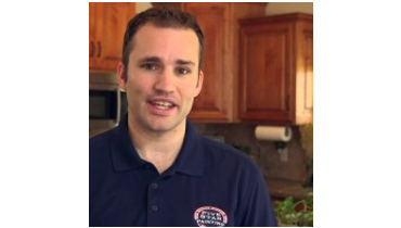 Photo of a Five Star Painting employee in a kitchen