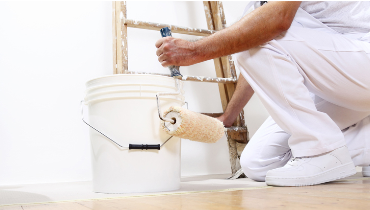 Person getting ready to paint