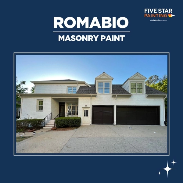 Before: natural brick exterior with warm tones | After: white-painted masonry with crisp contrast and elegant finish