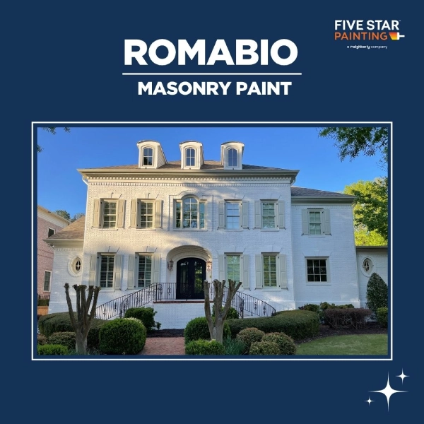 Before: traditional red brick colonial-style exterior | After: white-painted masonry exterior with soft, sophisticated tone