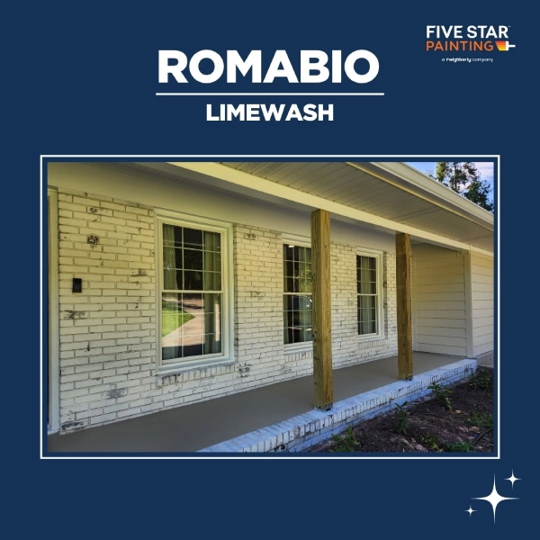 Before: uncoated red brick porch exterior | After: limewashed brick with light, natural finish